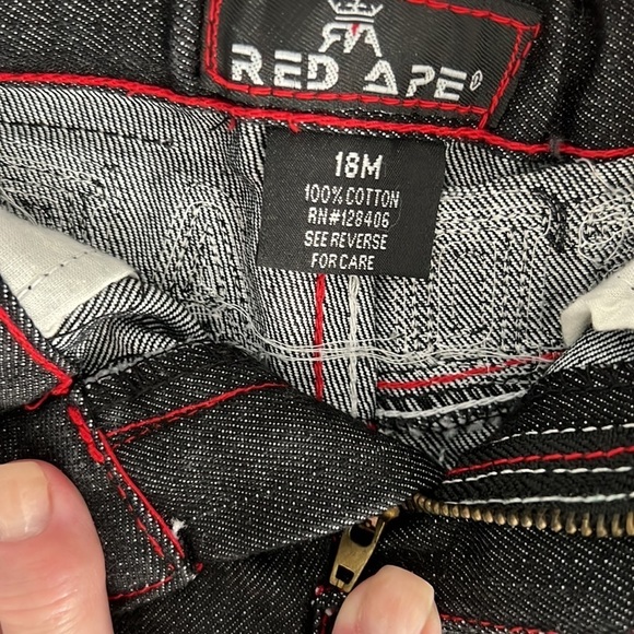 RED APE TODDLER JEANS, 18mo, adjustable waist, STREETSTYLE FOR KIDS! - Picture 3 of 10